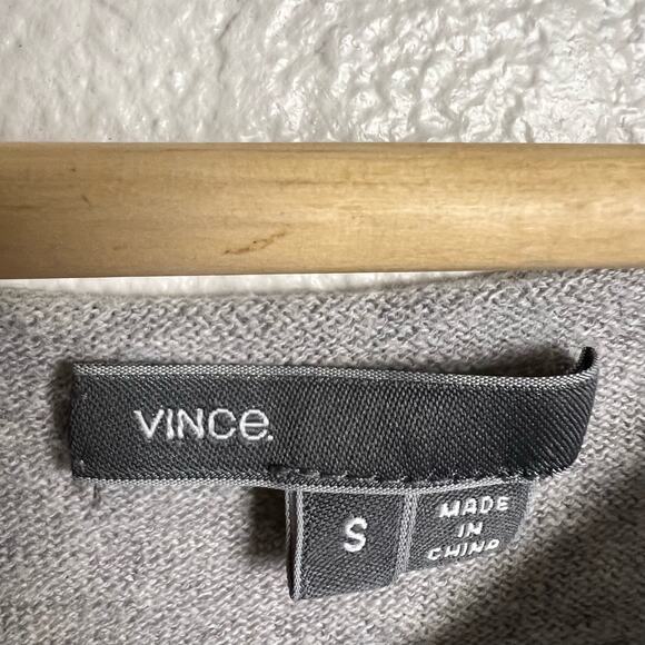 Vince Gray Yellow Cotton Knit Colorblock Pullover Sweater Size S - Picture 10 of 10